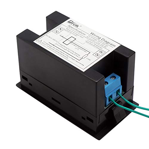 Drok Ac Meter, Ac 80-300V 100A Voltage Current Power Factor Frequency Electric Energy Monitor Ammeter Voltmeter Multimeter Tester 110V 220V Digital Color Lcd Volt Amp Watt Detector Reader Panel #TOP5