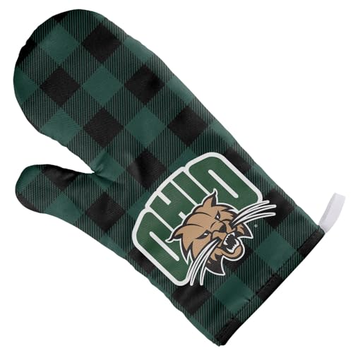 Ohio University Buffalo Check Oven Mitt for Indoor/Outdoor Kitchen and BBQ