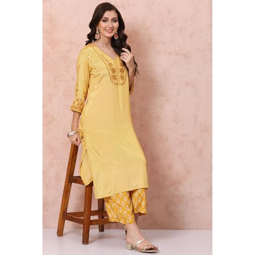 Image of Rangriti Womens Women Viscose Printed Suit Set