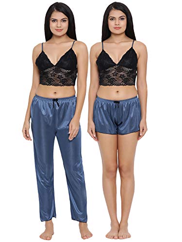Image of Clovia Women's Bralette with Shorts & Pyjama Set