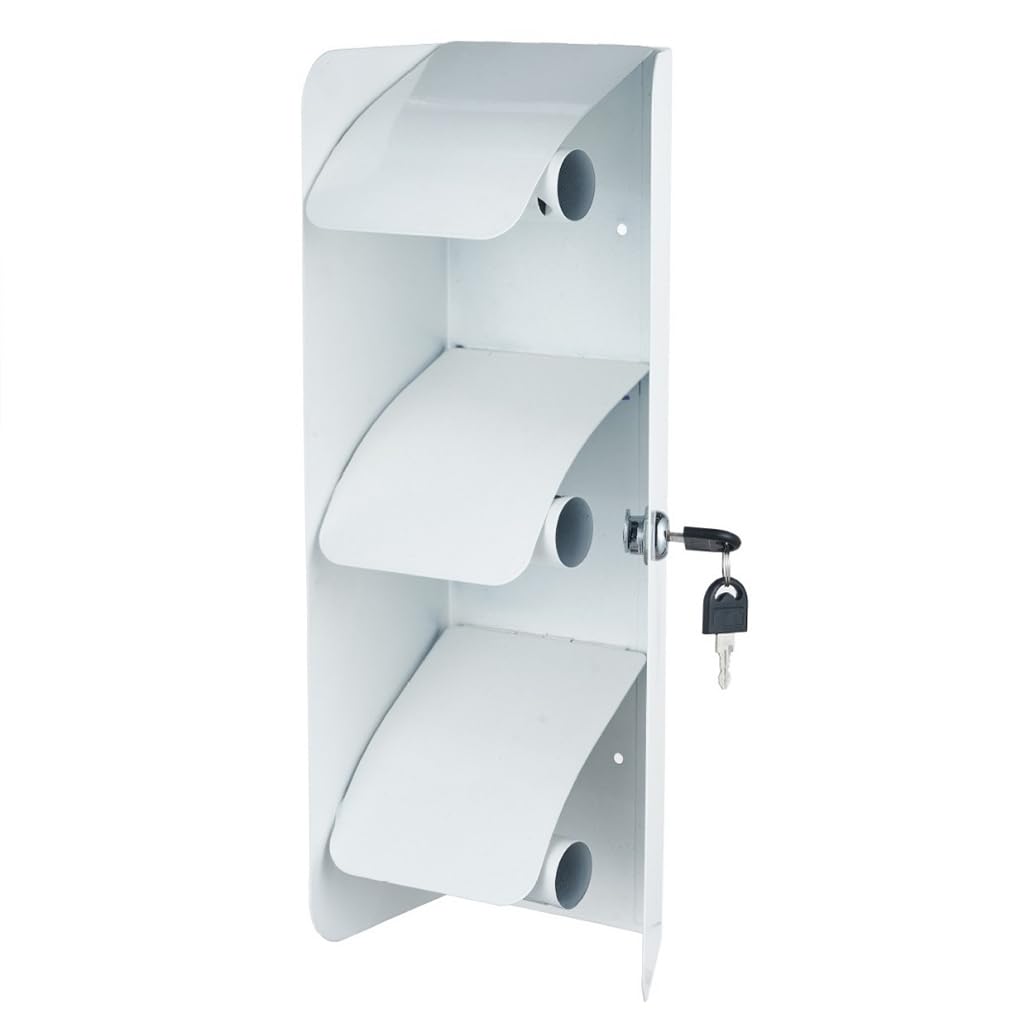 Toilettenpapierspender für öffentliche Toiletten mit sicherem Schloss, Wandmontage, Jumbo Rollen Toilettenpapierspender aus Edelstahl, C