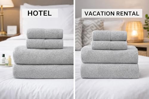 Toallas grises absorbentes para renovar los baños de tu hotel o B&B 5