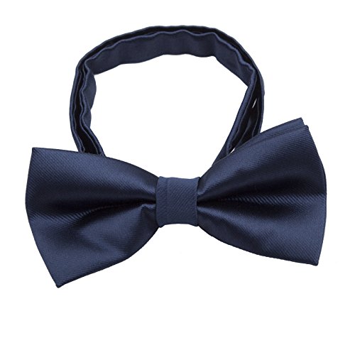 AWAYTR Fliege Schleife schon gebunden mit Hakenverschluß und verstellbar Formale Business Fliegen für Herre (Navy blau)