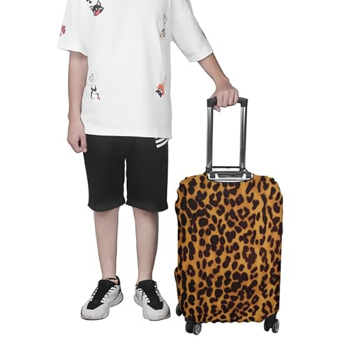 Cool Cheetah Leopard Luggage Cover Travel Suitcase Covers for Luggage Elastic Carry on Luggage Covers for Suitcase Tsa Approved Washable Luggage Sleeve Protector Fits 18-32 Inch M 7