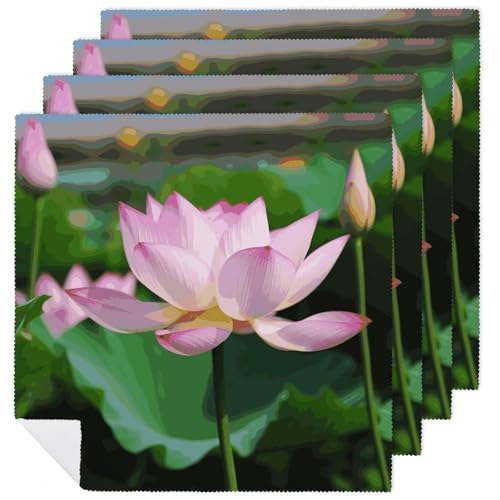 Servilletas de Tela Lotus 4 Piezas 18.7x18.7 in miniatura 1