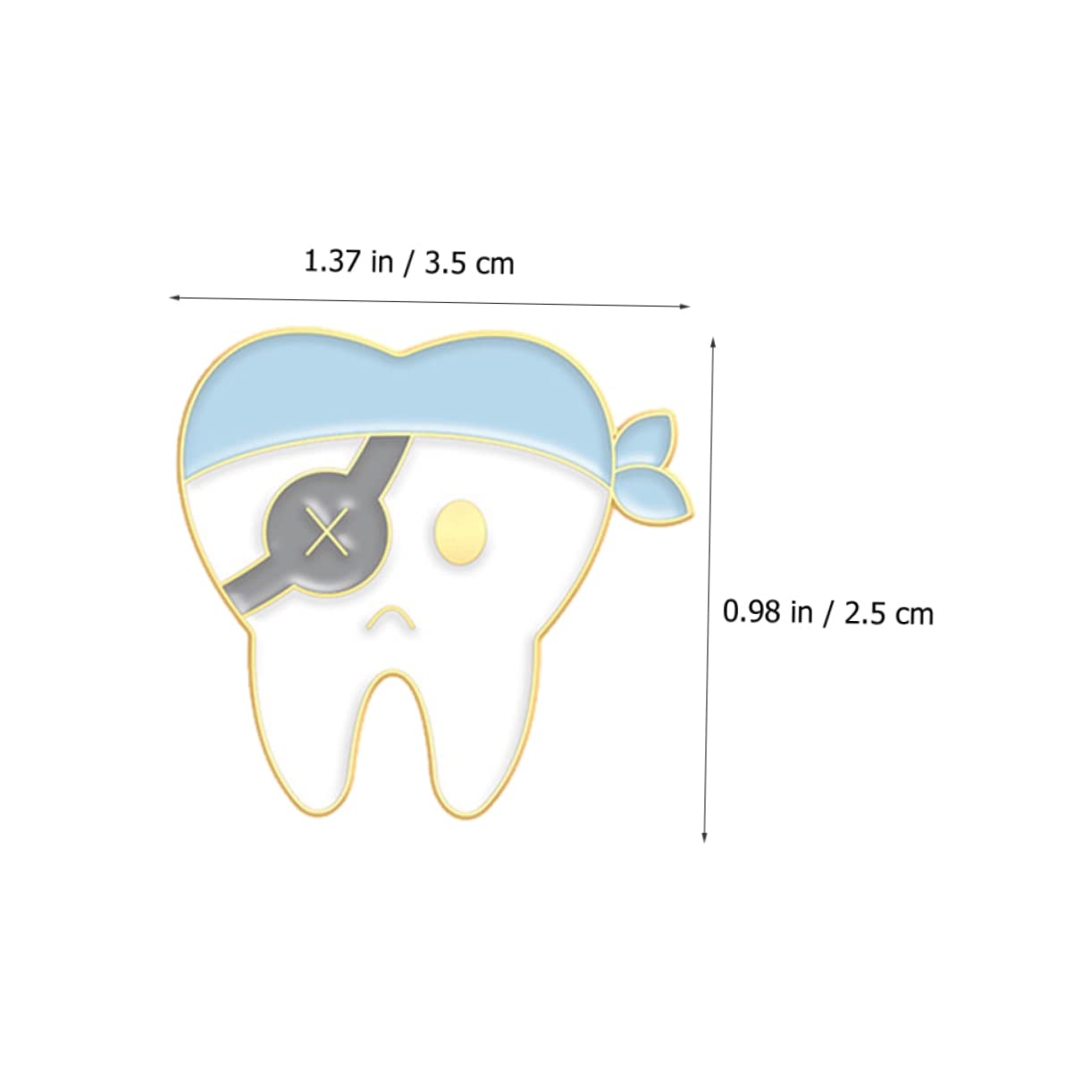 SHERCHPRY 10 pz Dente Spilla Vestiti Delle Donne Denti Spilla Carino Infermiera Denti Denti Denti Spilla Denti Pin Zaino