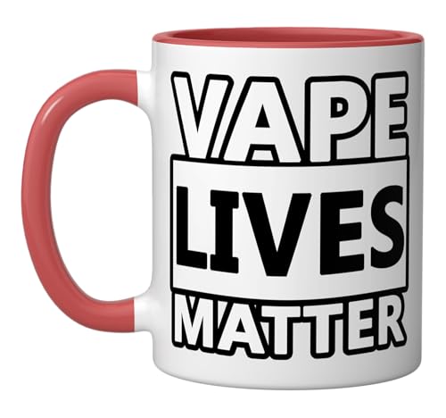 Vape Lives Matter Ceramic Mug Red/White