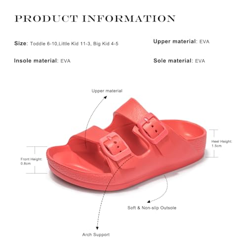 Image of FUNKYMONKEY Kids EVA Slides Waterproof Slip-on Pool Sandals for Boys Girls