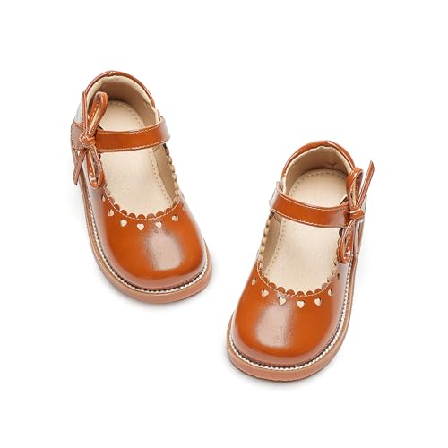 Image of Flaryzone Toddler Little Girl Mary Jane School Uniform Oxfords Flat Dress Shoes