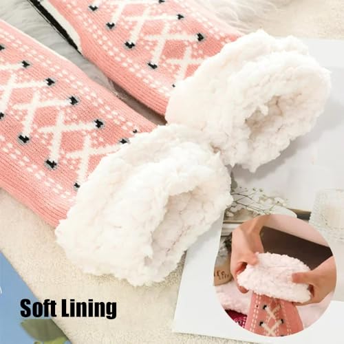 Ultra-Thick Cashmere Slipper Home Socks, Women's Warm, Soft and Non-Slip Christmas Slipper Socks for Home Wear3