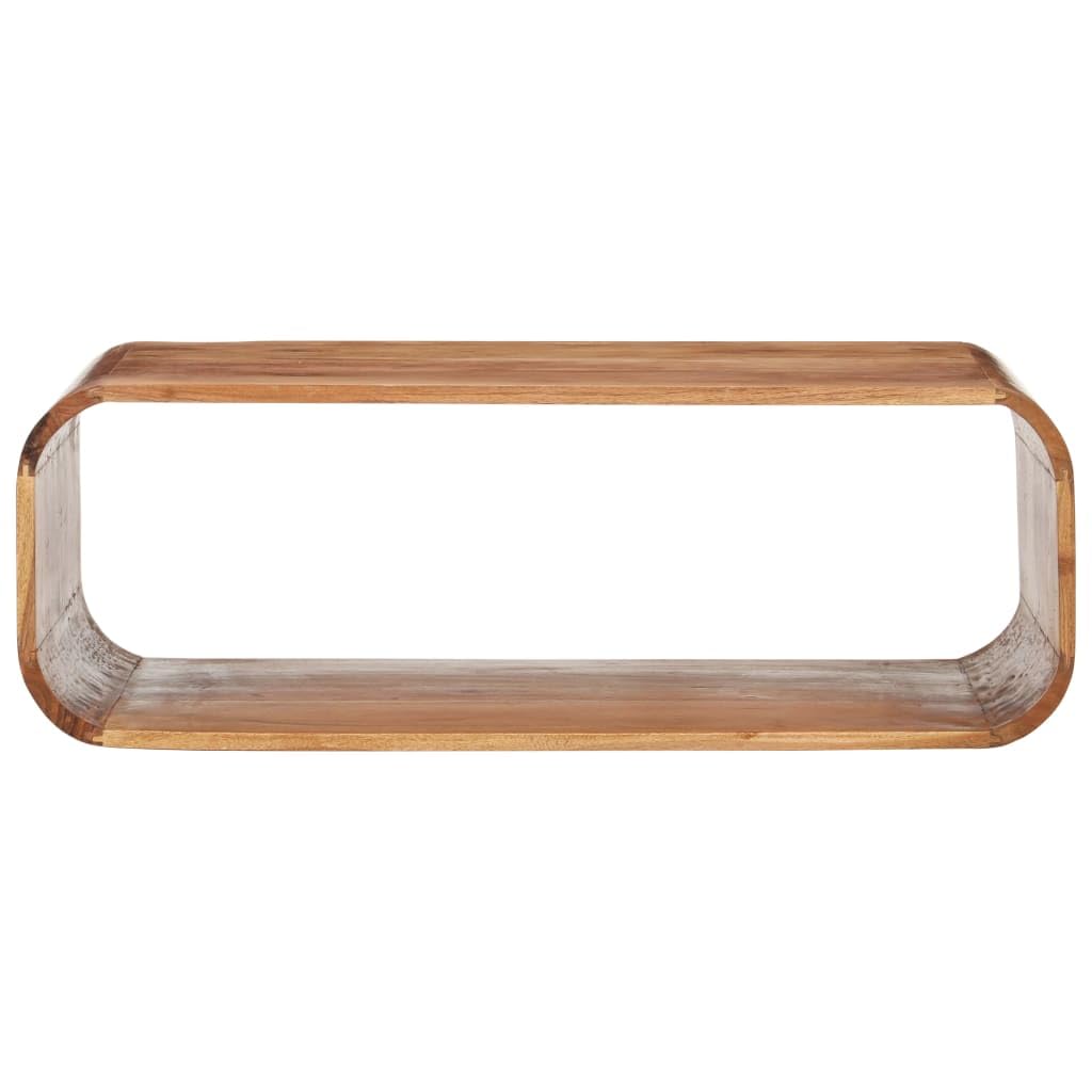 vidaXL Akazienholz Massiv Couchtisch mit 1 Ablagefach Vintage-Look Beistelltisch Kaffeetisch Wohnzimmertisch Teetisch Sofatisch 90x50x30cm