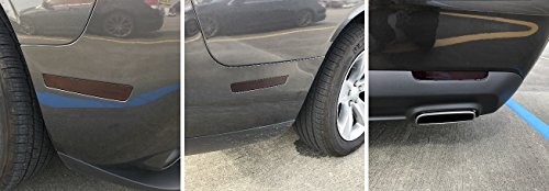 Precut Vinyl Tint Cover For 2015-2019 Dodge Challenger Sidemarker & Reflector (20% Dark Smoke) #TOP4