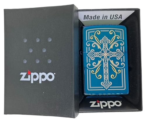 Encendedor Zippo elegante clásico con diseño cruzado miniatura 3