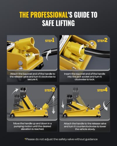 Image of AUTOWN Heavy Duty 3 Ton Floor Jack, Hydraulic Car Jack with Quick Lift Pump