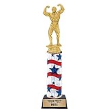 11' Custom Male Bodybuilding Trophies - Bodybuilding Trophy Perfect for Weightlifting Competitions, Body Builder Trophy, Bodybuilding Awards Prime