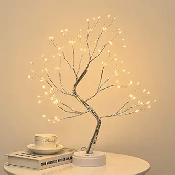 IMNISHNAY Home Decor Bonsai Tree Lights with 108 LED, Night Lights for Baby Room Decor, Tabletop Artificial Tree Lights, Ideal for Gift Home Decor,Weddings, Christmas, Holidays, and More (Warm White)
