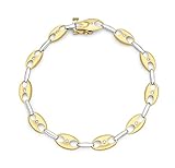 Carissima Gold Pulsera de mujer con oro amarillo de 9 quilates (375/1000), diamante, 19.7 cm