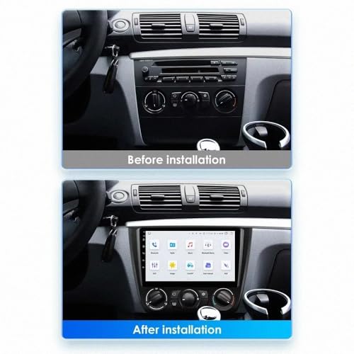 Radio coche 2 DIN pantalla HD para BMW Serie 1 E87 E81 E82 E88 con CarPlay y Bluetooth 2