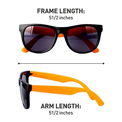 48 Pack 12 Colors Neon Sunglasses With Dark Lens, 80's Style Colorful Novelty Sunglasses For Bulk Party Favors, Beach & Summer Party, Goody Bag Fillers, For Boys, Girls, Teens & Adults3