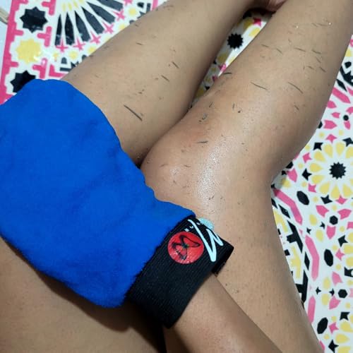 Moroccan Bath & Shower Exfoliating Body Scrub Glove; Remove Dry Dead Skin; Open clogged Pores; Exfoliate and Unveil Radiant, Glowing, Softer, Silkier Skin