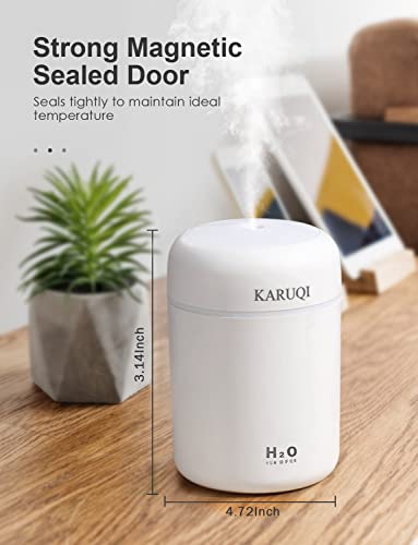 KARUQI Luftbefeuchter, Mini USB Ultraschall Humidifier mit 300ml Wassertank, Automatische Abschaltung und Super leise… – Bild 4