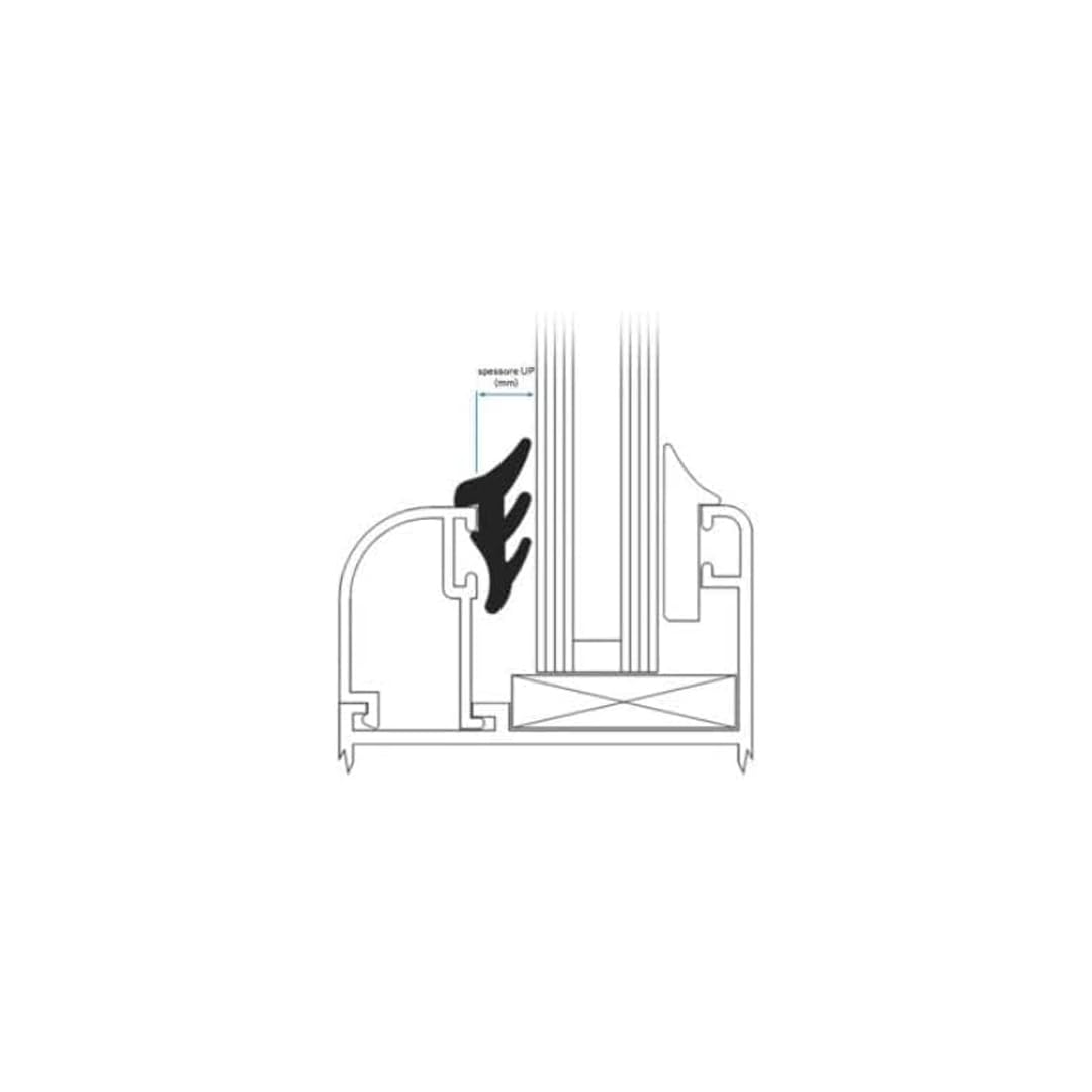 Junta de cristal de PVC universal, paquete de 10 m. Borde de enclavamiento solo presión para ventanas y balcones y accesorios. Contra corrientes de aire ahorra costes de calefacción. (10 mm, negro)