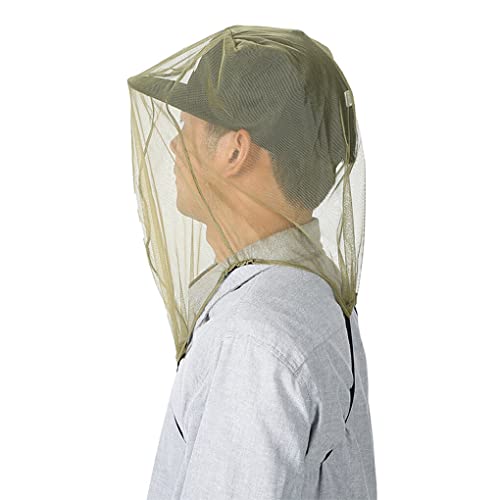 wisoolkic Angelhut Anti Moskito Kappen Gesichtsabdeckung Anti Bug Kopfbedeckung Sonnenschutz Schützende multifunktionale Kopfbedeckung, Grün Cover