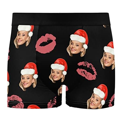 Boxeadores de cara personalizada de Navidad para hombres y novios Cover