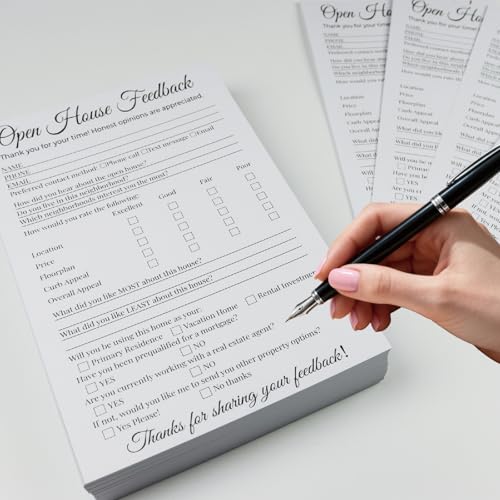 150 Pieces Open House Signs for Real Estate Agent Supplies Realtor Supplies Guest Registry Sign in Feedback - Image 3