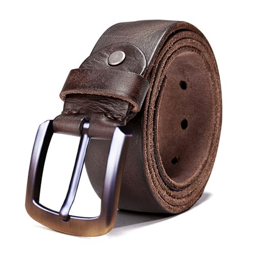 El Mejor Listado de Cinturones de Moda para Hombre - los preferidos. 41 COTIACCV Cinturón Clásico para Hombre, Cinturón de Cuero Genuino, 38mm Cinturón Cuero Clásico los Hombres con Caja de Regalo, Cinto Hombre para Pantalones de Traje...