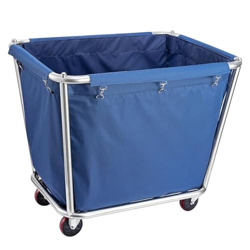 Ruedas giratorias y bolsas Oxford en un carro comercial para mover coladas pesadas