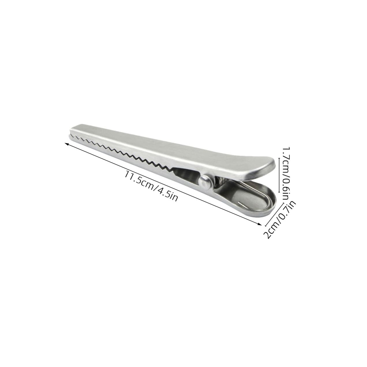Gadpiparty 5 Sätze Edelstahlclip Alligator Versiegelung Halten Clips Für Snackbeutel Mehrzweckklammern Für Lebensmittelbeutel Rostfreier Stahl Silver 10 Stück * 5