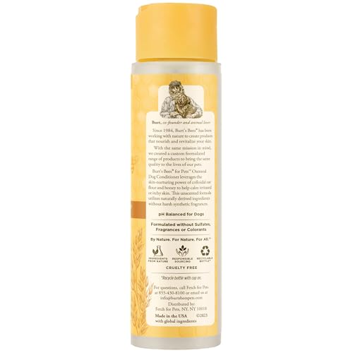 Burt's Bees Oatmeal Dog Conditioner with Colloidal Oat Flour, 10 Fl Oz - image 7