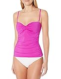 Calvin Klein Women's Twist Bandeau Tankini with Removable Soft Cups