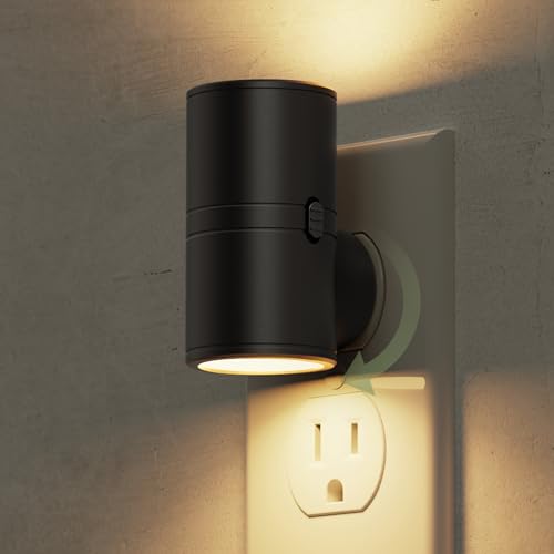Image of L LOHAS LED Night Light, Mini Night Lights Plug into Wall, Light Sensor, 2 Level Brightness, Soft White 3000K, Rotating Nightlight Plug in Wall for Adult Kids Hallway Bedroom Bathroom Stairway, 1 Pack