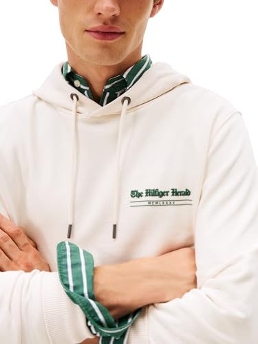 Tommy Hilfiger Men's Medium Weight Cotton Hoodie with Signature Graphic Herald Logo2