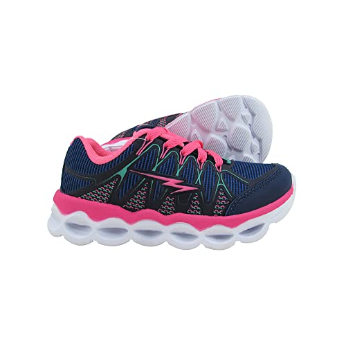 Tênis Infantil Feminino com Luzes de Led MP1717A - AS015 Cor: Azul Marinho-Pink;Tamanho: 30