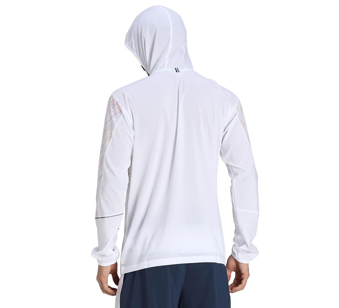 Puma Herren Run Graphic Hooded Jacket Laufbekleidung Laufjacke Weiß - L