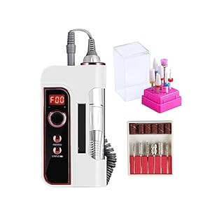 Nail Grinding Machine 35000 RPM Electric Nail Drill Machine, Portable Pedicure Nail Polisher, Grinding Device Nail Tool for DIY Home or Salon Mani-Pedis