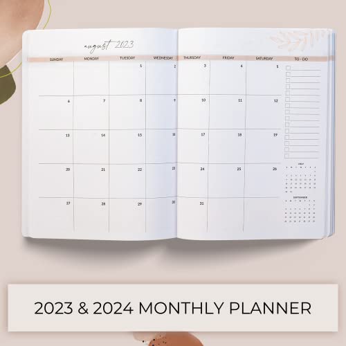 Simplified 2023-2024 Monthly Planner And Calendar Book - Beautiful Abstract To Do List Notebook Easily Organizes Your Tasks To Boost Productivity - Runs Until December 2024 #TOP1