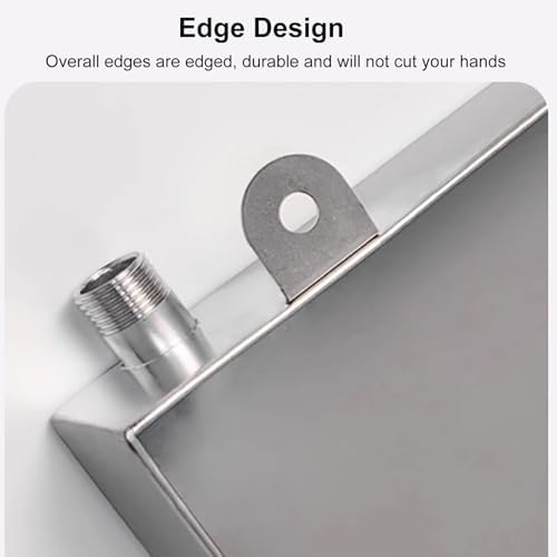 Leak-Proof Stainless Steel Drip Pan for Window AC & Mini Split Units - Durable Drain Tray with Raised Edge, Dishwasher Safe, Essential Air Conditioner Accessory,100x50cm/39x20in