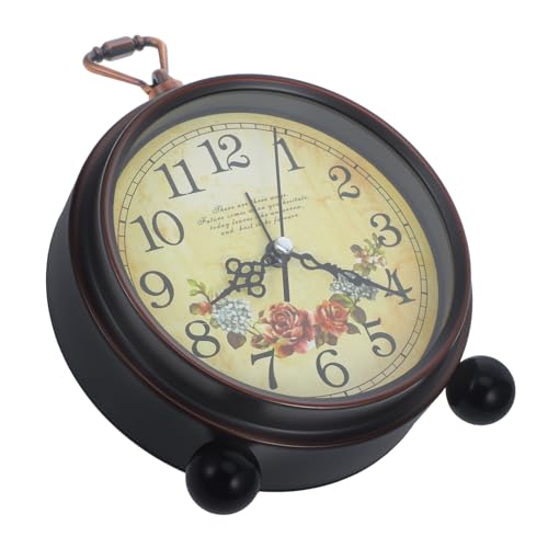 IDEANATEGRATE レトロ丸型目覚まし時計 静音設計 卓上掛け兼用 創意デザイン 向け 家族友人に