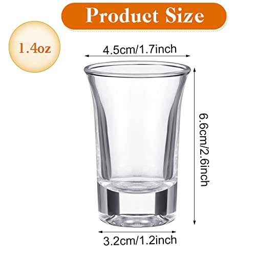 50 Pack Shot Glass Set With Heavy Base, 1.4 Ounce Clear Shot Glasses Round Shot Glasses Bulk For Whiskey Wine Liquor Vodka Birthday Party #TOP1