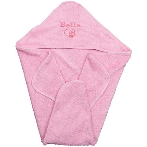 The Pyjama Party Personalised Puppy Dog Towel With Hood 75 x 75cm Super Absorbent Great Gift (Pnk) Cover