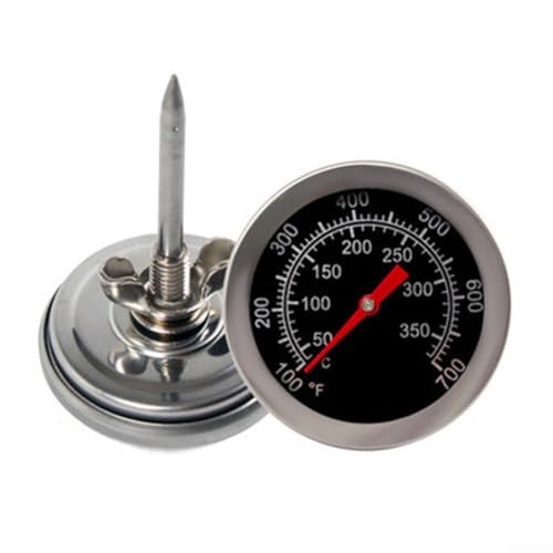 Thermomètre de barbecue en acier inoxydable de 52 mm avec jauge de température à double échelle conçu pour les barbecues y compris et autres modèles populaires