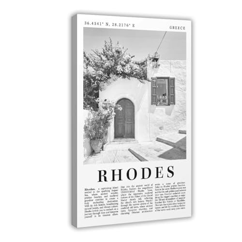 Poster sur toile Rhodes impression haute définition tableau mural salon de 20x30cm