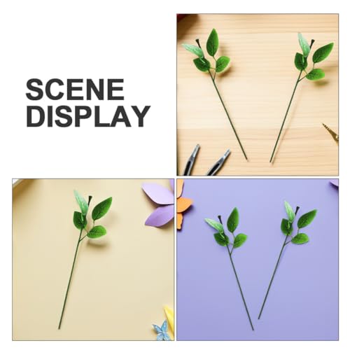 Tallos de rosas artificiales moldeables de 40 cm para arreglos estables sin marchitar 6