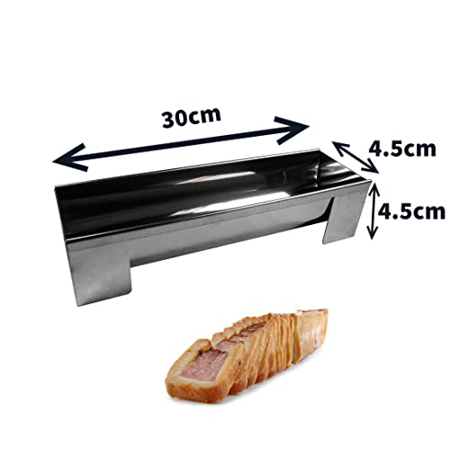 patisse 13923 – Backform für Holzscheite, quadratisch, Mini-Format, Edelstahl, 30 x 4,5 x 4,5 cm, silberfarben