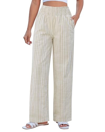 GRAPENT Linen Summer Pants for Women Trendy Womens Summer Pants