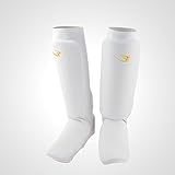 BODYMAKER(ボディメーカー) レッグサポーターレギュラー (1組) KD012 格闘技 ふくらはぎ キッズ アキレス腱 パンチ プロテクター かかと エルボー ガード キック フルコンタクト空手 すね つま先 ナックルガー S ホワイト